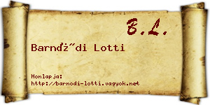 Barnódi Lotti névjegykártya